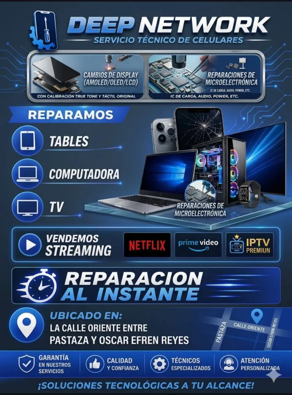Servicios técnicos disponibles en Deep Network