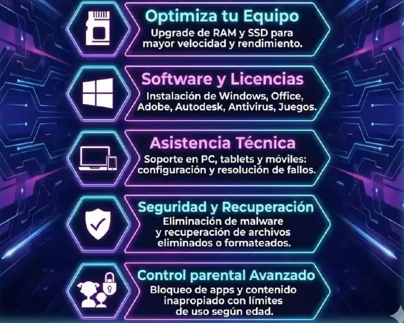 Optimización, software y asistencia técnica