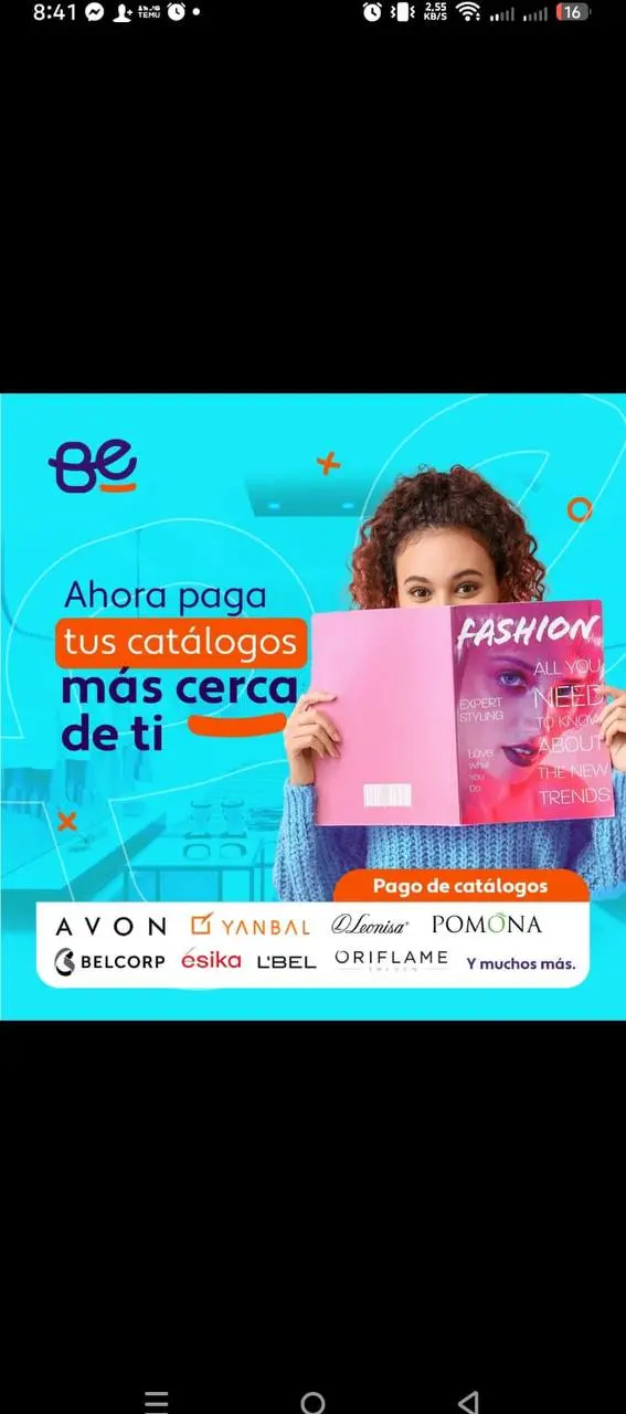 Recargas, pagos y catálogos disponibles